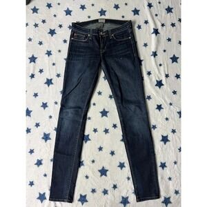 Hudson Women's Skinny Jeans Size 26 Dark Wash Stretch Denim Mid Rise